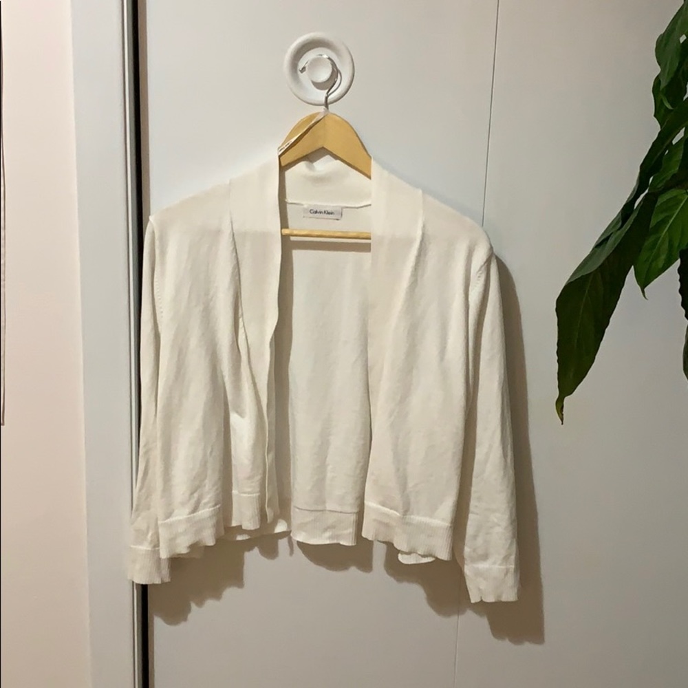 Plus size white bolero